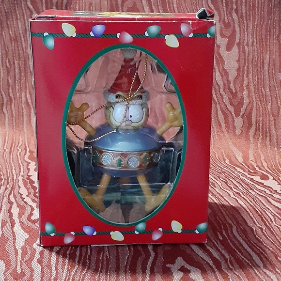 VINTAGE PAW TRIM A TREE GARFIELD CHRISTMAS ORNAMENT GARFIELD BODY ORNAMENT N BOX - Picture 3 of 8